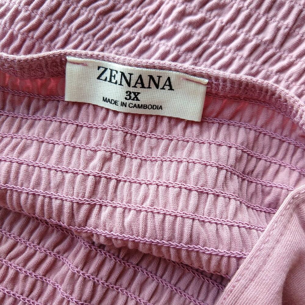 🔥SALE🔥 3X Zenana Smocked Tiered Midi Dress Lt Rose Pink Plus sized comfort - Picture 13 of 16